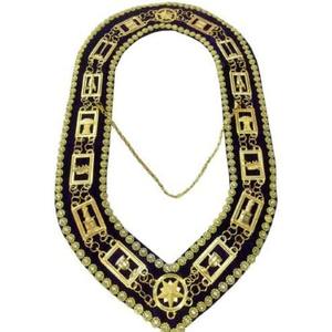 Collar de cadena de Regalia masónica artesanal de metal hecho a medida al por mayor con insignias bordadas en 3D al mejor precio proveedores y fabricantes - Product Image 5