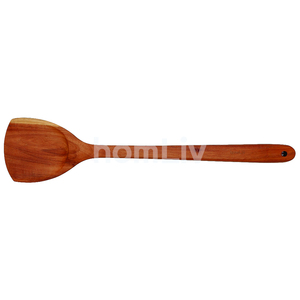 Spatule en bois de teck Malika, écologique et durable, sans peinture ni vernis, sans danger pour les aliments, halal, personnalisable, pour cuisine durable - Product Image 3