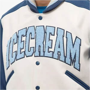 Fabricant en gros de haute qualité Patchwork University Baseball Jacket Eco Friendly Low Budget Puff Printing Varsity Jacket - Product Image 6