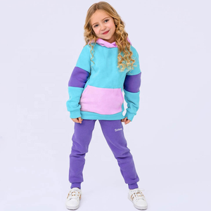 Ensemble de survêtement décontracté en molleton technique pour adulte, veste universitaire, fermeture éclair intégrale, fermeture éclair quart de tour, sweat à col rond, ensemble colorblock, jogging empilé - Product Image 2