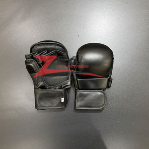Gants MMA personnalisés en cuir PU formation professionnelle en cuir véritable naturel gants MMA de combat sérigraphie fabriqués au Pakistan - Product Image 1