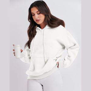 Mujeres Crop Gym Hoodie Simple Premium Quality Women Crop Hoodie Casual Wear Style Best Selling Wholesale OEM Women Hoodie - Product Image 3