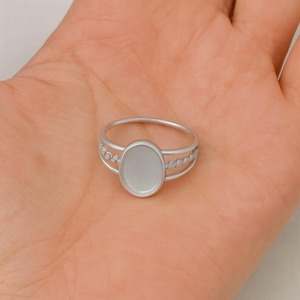 Base para Anillo Triple Banda 2025 con Bisel Ovalado, Aro de Plata 925 para Fabricación de Joyería DIY, Base para Anillo Hecho a Mano para Mujer - Product Image 6