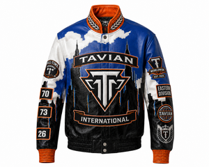 Blouson en cuir d'agneau italien style Champions 2026 pour homme, logo personnalisé, luxe, coupe bomber universitaire, hiver, coupe-vent et imperméable, OEM - Product Image 2
