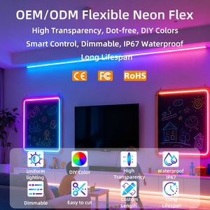 Bande de néon Rgb flexible personnalisée Ip67 étanche extérieur intérieur sans point 12V / 24V <span class=keywords><strong>1010</strong></span> mm résistant aux UV lumière LED au néon en silicone - Product Image 5