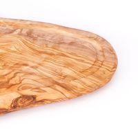 Handgemaakt ecologisch goudenbruin olijfhouten snijplank - rechthoekig - Tunesische oorsprong - ArtisRaw merk