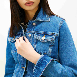 Chaqueta Vaquera Clásica para Mujer, Moderna 2025/2026, Elegante y Duradera para Uso Diario, Tejida, Transpirable, Hecha con Algodón Premium y Bambú - Product Image 4