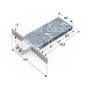 ตัวล็อคสายแบบกลับด้านได้ไม่รวมกระบอกสูบด้านหน้าทำจากสเตนเลสสตีล - Product Image 1