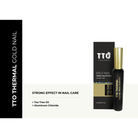 Vernis à ongles thermique doré TTO 20 ml avec huile d'arbre à thé et huiles végétales hydratantes, fortifiantes, antifongiques et nourrissantes