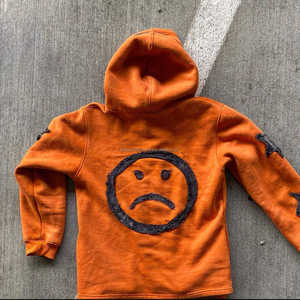 Parche desgastado bordado Vintage apliques personalizados costura corte y coser hombres recortada piedra ácido lavado Sudadera con capucha - Product Image 3