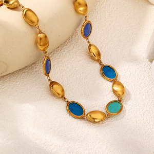 POP Kalung liontin hati Solid baja tahan karat wanita, perhiasan rantai Sweater tidak pudar tanpa alergi - Product Image 6