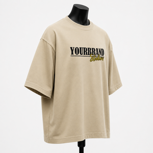 เสื้อยืดโอเวอร์ไซส์ผ้าฝ้ายพรีเมียม สตรีทแวร์ ลายกราฟิกสั่งทำพิเศษ ทรงหลวม สไตล์คนเมือง สำหรับผู้ชาย - Product Image 3