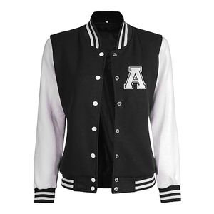 Vestes universitaires tricotées respirantes de haute qualité pour femmes et enfants broderie de lettres recadrée personnalisée vente directe - Product Image 1