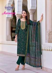 Premium Vaticano Foil Impreso Salwar Kameez Venta al por mayor Indian & Pakistani Party Wear Kurti Pant con Dupatta - Product Image 4