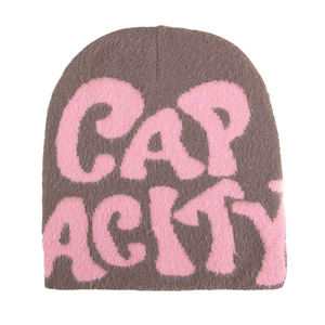 หมวกบีนนี่ถักแบบพิมพ์ลายตามสั่ง ขายส่ง หมวกบีนนี่แบบพับขอบ สำหรับทุกเพศ หมวกทรงสกัลแคป - Product Image 5