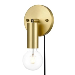 Lámpara de pared de metal dorado moderno con artesanía de moda y detalles elegantes para iluminar espacios con brillo suave y acogedor - Product Image 2