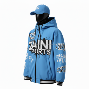 Chaqueta Softshell para Hombre, Poliéster Premium con Forro Polar, Azul Cielo, con Capucha, Cierre, Logotipo Personalizado, Chaqueta Softshell para Hombre - Product Image 4