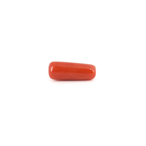 พลอยสังเคราะห์สีขาวคุณภาพสูง 6.4 กะรัต ปะการังแดง 8 มม. ขัดเงา - Product Image 1