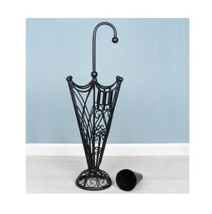 Modern Metal <b>Umbrella</b> Holder with Powder Coated Steel Frame Perfect for <b>Indoor</b> Outdoor Patios and Reception Areas - Product Image 2