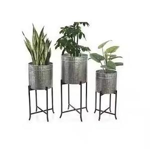 Pots de fleurs et jardinières en métal finis personnalisés en gros pour la décoration de la maison et du jardin au prix d'usine - Product Image 3