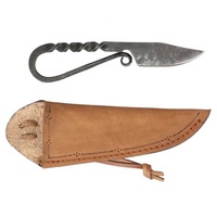 Couteau à gâche en acier au carbone forgé à la main de qualité supérieure couteau à cou couteau médiéval et Viking livré avec fourreau en cuir de vache