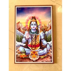 Azulejo de cerámica de Dios hindú Shiv Shiva de 30x20 cm para decoración espiritual del hogar Interior Exterior para sala de estar Función de ladrillo refractario - Product Image 1