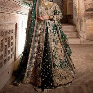 Anarkali-ropa de fiesta de diseñador, trajes de corte de paraguas con estilo, punjabi, patiala