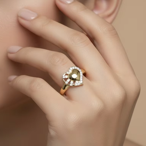 Anillo de Lujo con Diseño de Alma Gemela para Mujer en Oro Sólido de 14K con 21 Diamantes Redondos Naturales de Talla Brillante para Uso Diario - Product Image 5