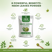 Bubuk Daun Neem Bahan Baku Herbal Murni Berkualitas Tinggi Grosir untuk Suplemen Makanan