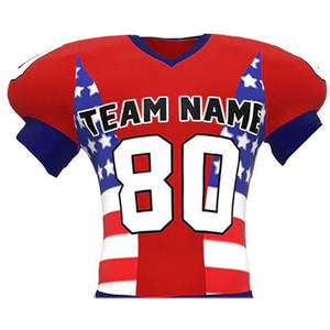 Nuevo diseño juvenil uniforme de fútbol americano manga corta transpirable camisas de talla grande estilo de verano precio al por mayor - Product Image 2