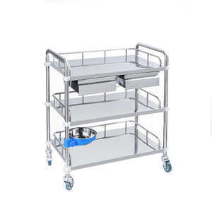 Rehabilitation Therapy 3 Shelves Stainless Steel Hospital <strong>Dressing</strong> <strong>Trolley</strong> Hospital Clinic Treatment Cart <strong>Trolley</strong> - Product Image 4