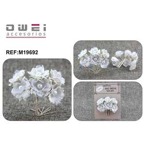 Artesanía textil de flores y telas artesanales colección 12u/c - Product Image 1