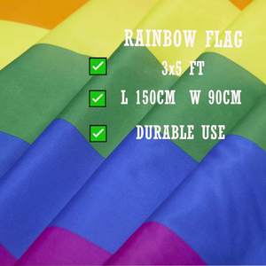 Paquete de 2 Banderas LGBT del Orgullo Gay con Diseño de Arcoíris - Banderas LGBT Lésbicas Grandes de 3x5 Pies para Uso en Interiores y Exteriores - Product Image 3