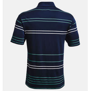 100% coton Polo T-shirt homme rayé Polo cou coton mélangé bleu T-Shirts - Product Image 2