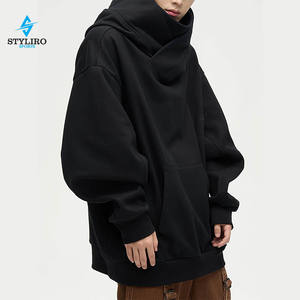 <b>Men's</b> Oversize Pullover Hoodie with <b>Turtle</b> <b>Neck</b> Long Sleeve Fleece Material Drop Shoulder-for Winter - Product Image 1