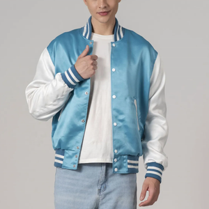 Vestes en Satin personnalisées pour hommes Baseball Satin Sports Team Jacket Whole Sale Rate 2025 Satin Jacket - Product Image 1