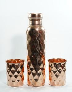 Bouteille d'eau en métal en cuivre pur haut de gamme de qualité supérieure avec couvercle Septembre Super offre différents styles fabriqués en Inde - Product Image 5