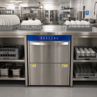 Lave-vaisselle professionnel sous comptoir avec minuterie pour cuisine commerciale, lave-vaisselle de comptoir, lave-vaisselle à verre pour bar
