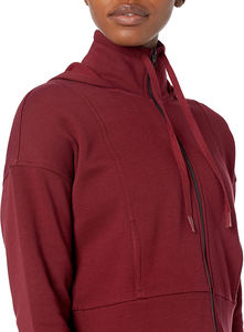 En stock Pull à capuche zippé Quarter Gym Sportswear Haut de survêtement pour femme Sweat à capuche court Design personnalisé HOODI - Product Image 4