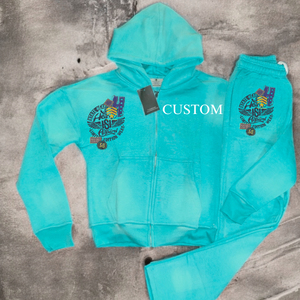 Survêtement unisexe de haute qualité en coton 100% lavé à l'acide, impression DTG de logo de mode streetwear personnalisée - Product Image 3