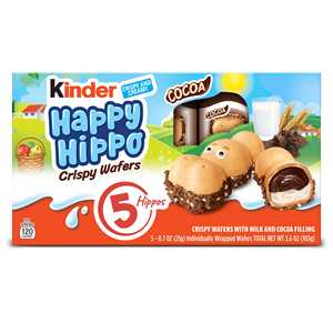 Galletas de Crema de Cacao Kinder Happy Hippo de Ferrero, Paquete de 5 |   Snack Relleno de Chocolate |   Dulces para Niños y Adultos al por Mayor - Product Image 2