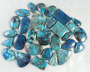 Handmade Natural Shattuckite Loose Gemstones <b>Blue</b> <b>Crystal</b> Cabochon in Mix Size Lot for Jewelry Making - Product Image 1