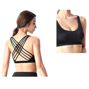 Soutien-gorge de sport de yoga sans couture pour femmes, soutien-gorge de sport avec large bandoulière pour la salle de sport - Product Image 2