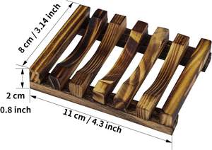 Jabonera de madera, soporte de ahorro de jabón Natural de, bandeja de jabón autodrenante para baño, ducha, hogar, cocina, bañera - Product Image 2
