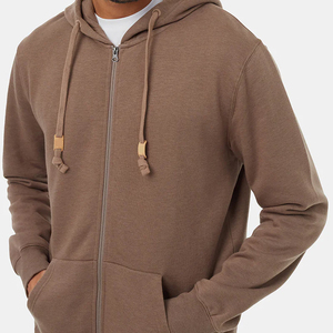 Fleece Full Zip Hoodie for Men Cotton Cotton Mens Hooded Jacket Custom Sweatshirts With Hooded Zip up Sweatshirt - Product Image 6