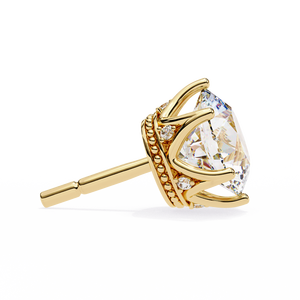 ต่างหูทองคำ 18K สวยงาม ประดับเพชรเพาะเลี้ยง ต่างหูเพชรคุณภาพพรีเมียม - Product Image 2