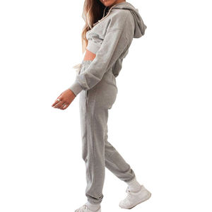 Hot Sell Custom logo high quality street wear fleece crop top hoodie custom blank women cropped hoodie <b>jumper</b> hoodies - Product Image 3