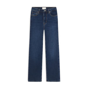 Jeans en denim décontractés pour femmes, coupe droite, tissu léger, écologique, respirant, design flatteur à jambe droite pour - Product Image 1