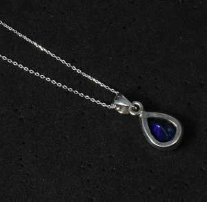 Collier pendentif en opale éthiopienne noire facettée, argent sterling 925, goutte d'eau, bijoux en pierres précieuses faits à la main, cadeau pour femmes - Product Image 2