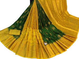 ส่าหรีผ้าไหมบริสุทธิ์ที่มีการทอผ้า Paithani Pallu ที่อุดมไปด้วย3D ดีไซน์แบบดั้งเดิมที่สวยงามทั้งหมด - Product Image 2